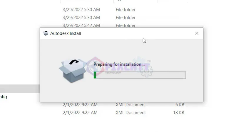 Chờ chạy file Setup
