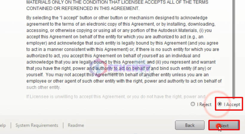 Chọn I Accept rồi chọn Next
