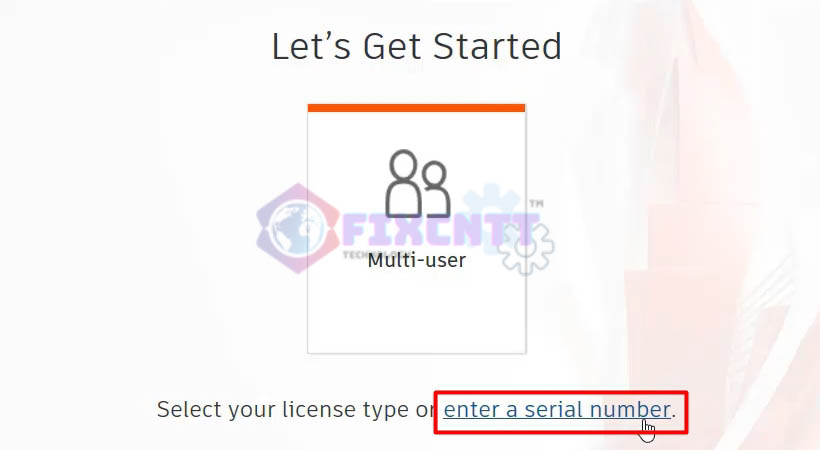 Chọn Enter a Serial Number