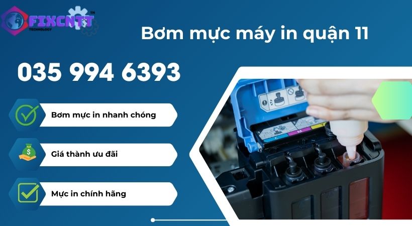 Bơm mực máy in quận 11