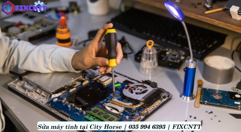 Cam kết sửa máy tính tại City Horse của FIXCNTT.