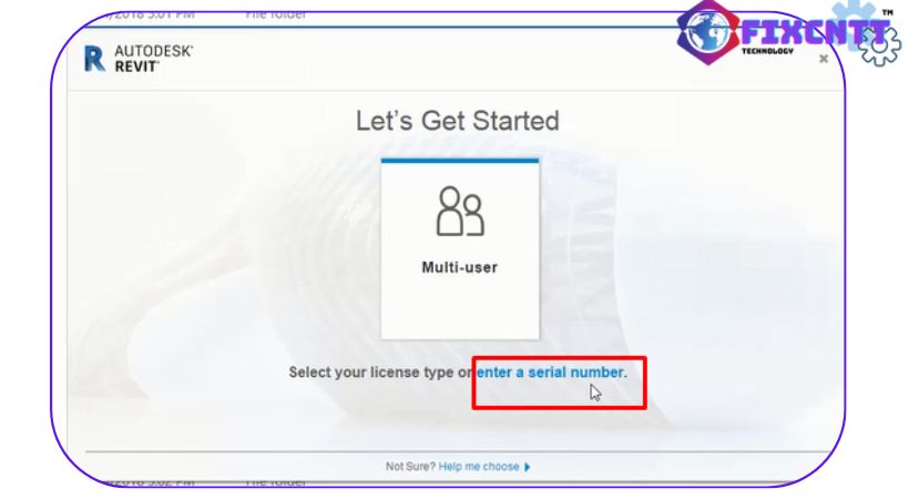 Chọn enter a serial number để cài revit 2019