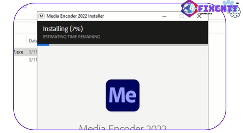 Đợi media encoder 2022 được cài đặt.