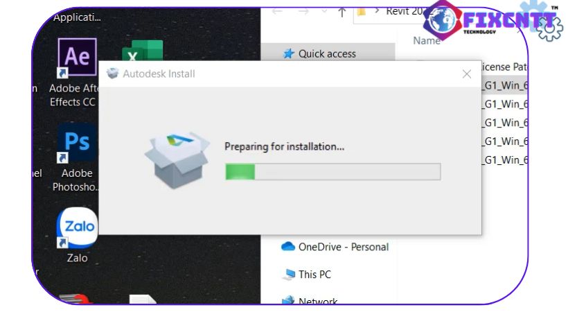 Đợi phần mềm revit 2022 được cài vào máy.