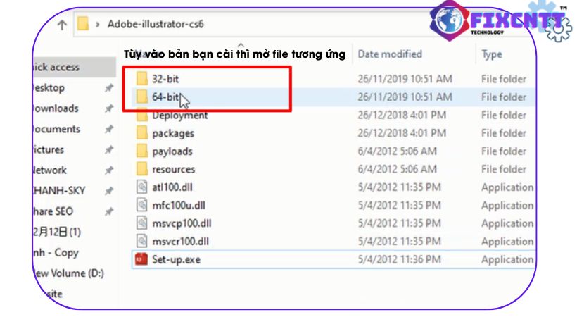 Quay lại file bên ngoài mở 1 trong 2 file này.