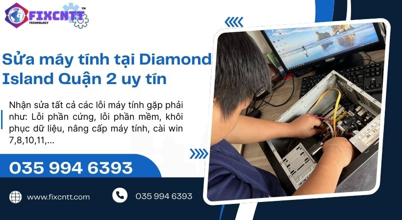 Sửa máy tính tại Diamond Island Quận 2.