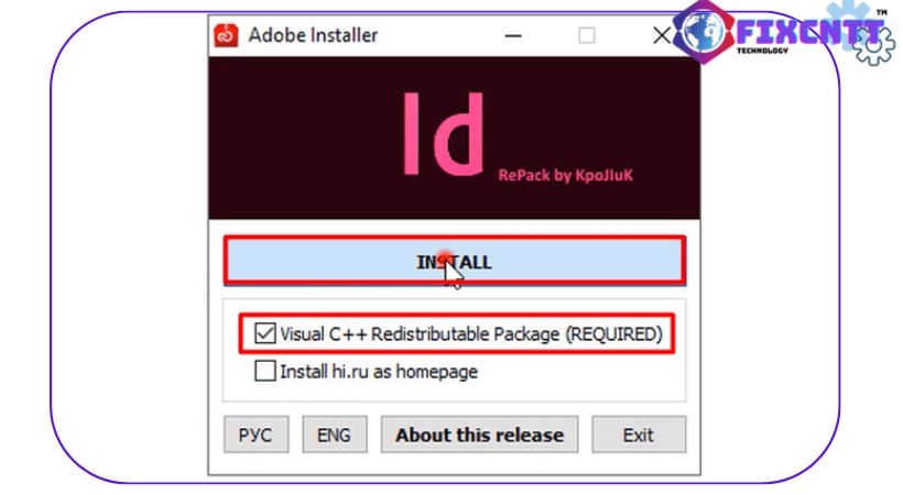 Tích như hình rồi chọn install.