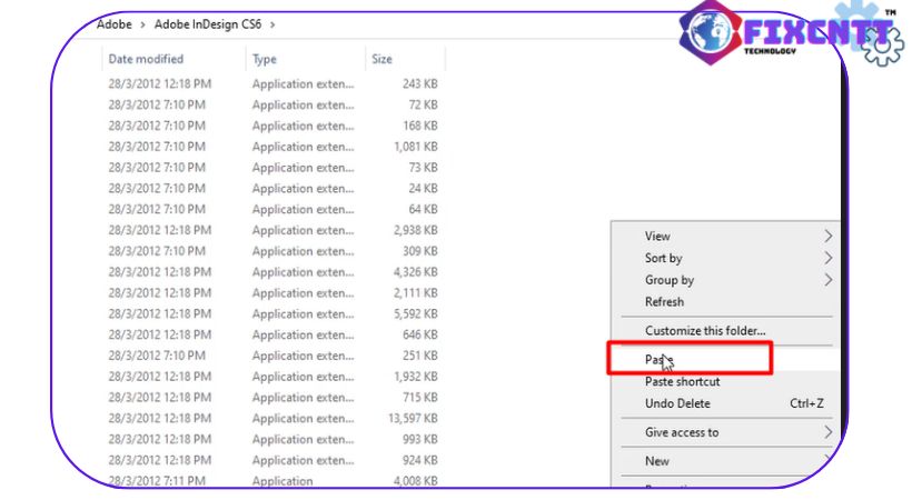 Tiến hành paste file copy vào đây.