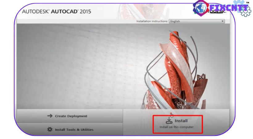 Tiến hành chọn install autocad 2015.