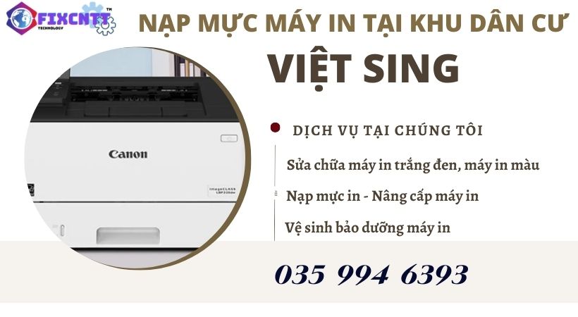 Nạp Mực Máy In Tại Khu Dân Cư Việt Sing