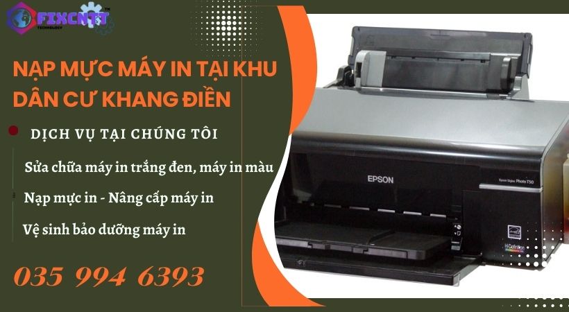 Nạp mực máy in tại Khu dân cư Khang Điền