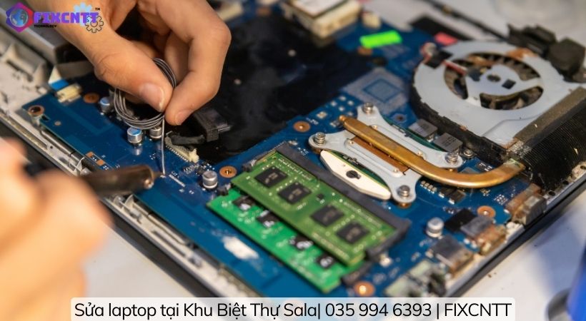 Quy trình sửa chữa laptop tại Khu Biệt Thự Sala